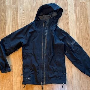 Outdoor Research Black Hooded Rain Jacket
